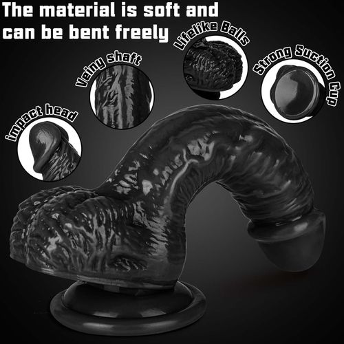 Khufuzi Black Dildo Realistic Silicone Dildos Colorful Monster With Base Cock G-Spot Anal Adult Sex Toy