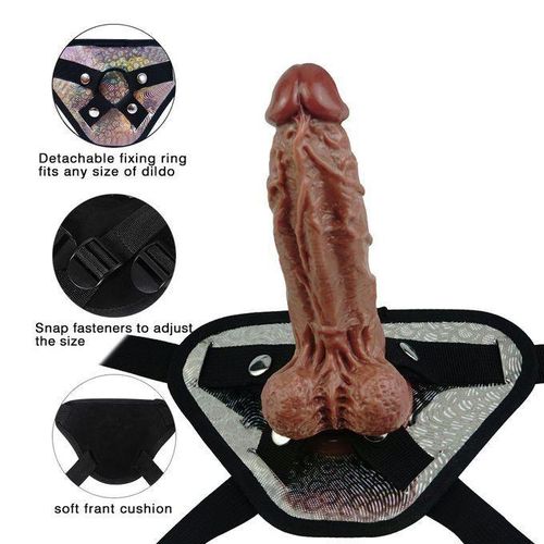 dild-o Penis se-x toy With Strap-On Belt-brown