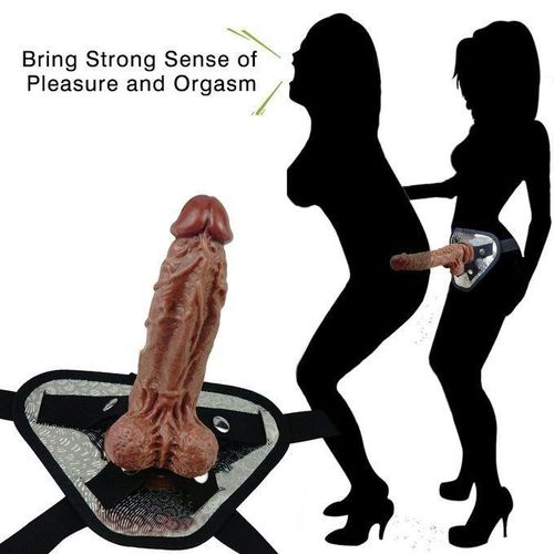 dild-o Penis se-x toy With Strap-On Belt-brown